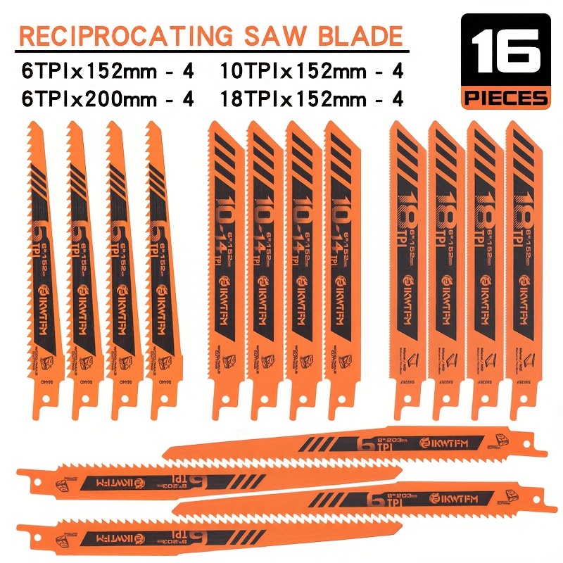 16-Piece/ Reciprocating Saw Bl - Metal Saw Reciprocating recension och pris